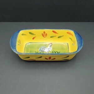 Baum Bros Style-Eyes Loaf Pan Baum Style Eyes Rooster Casserole Baking Dish